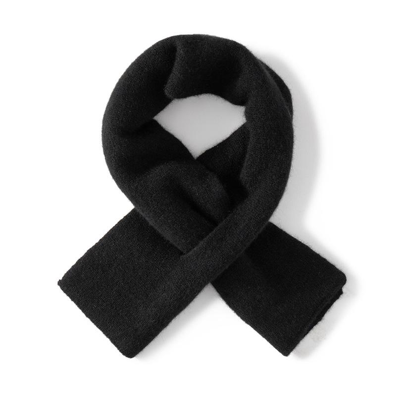 Women's 100% Cashmere Color Block Knit Scarf – Warm, Fashionable, Versatile Neck Gaiter for Autumn and Winter