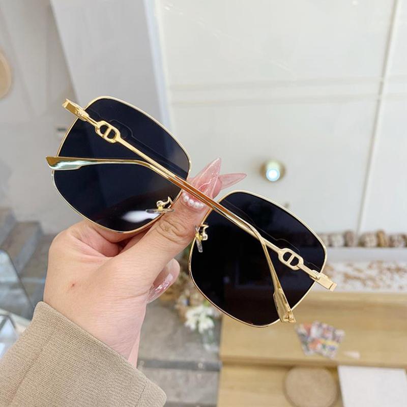 Metal Large Frame Square Sunglasses Women Fashion Sun Glasses Men Outdoor Driving Eyewear
