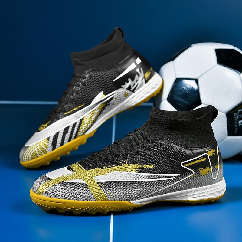 Amazon spot 2025 football shoes men's high-top students and women's broken nails training shoes professional competition sports shoes