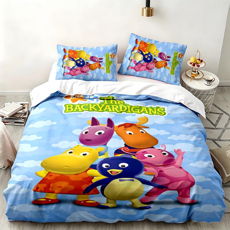 Backyardigans 3pc set Perfect for bedroom use Comfortable bedding set includes a duvet cover and two pillowcases Ideal birthday or Christmas gift