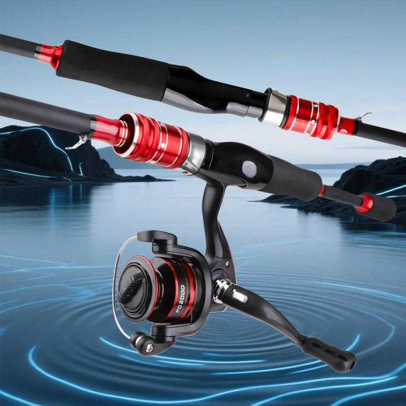 1.65m F-7 Spinning Rod Combo Freshwater Light Saltwater Fishing Portable Plug-in Handle Soft Lure Ready
