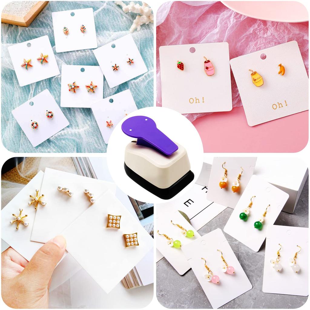 Earring Cards Display Holder Puncher Punch Card Tool for Cards Scrapbook Paper Punch Jewelry Card