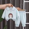 Kids Casual Long-Sleeve Set, Comfortable Daily Wear Outfits