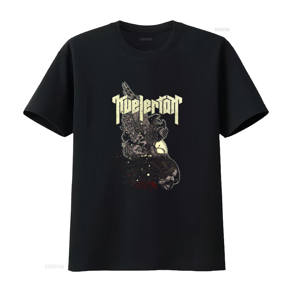 KVELERTAK CD Logo Decapitation Owl Flying with Head T Shirt 2X New Split Meir vintage Washed designer clothes Breathable