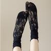 Mode Japanische Tabi Zehensocken Damen Sommer Sexy Spitze Zwei-Zehen-Socken Netz Atmungsaktiv Einfarbig Transparent Split Tabi Zehensocken