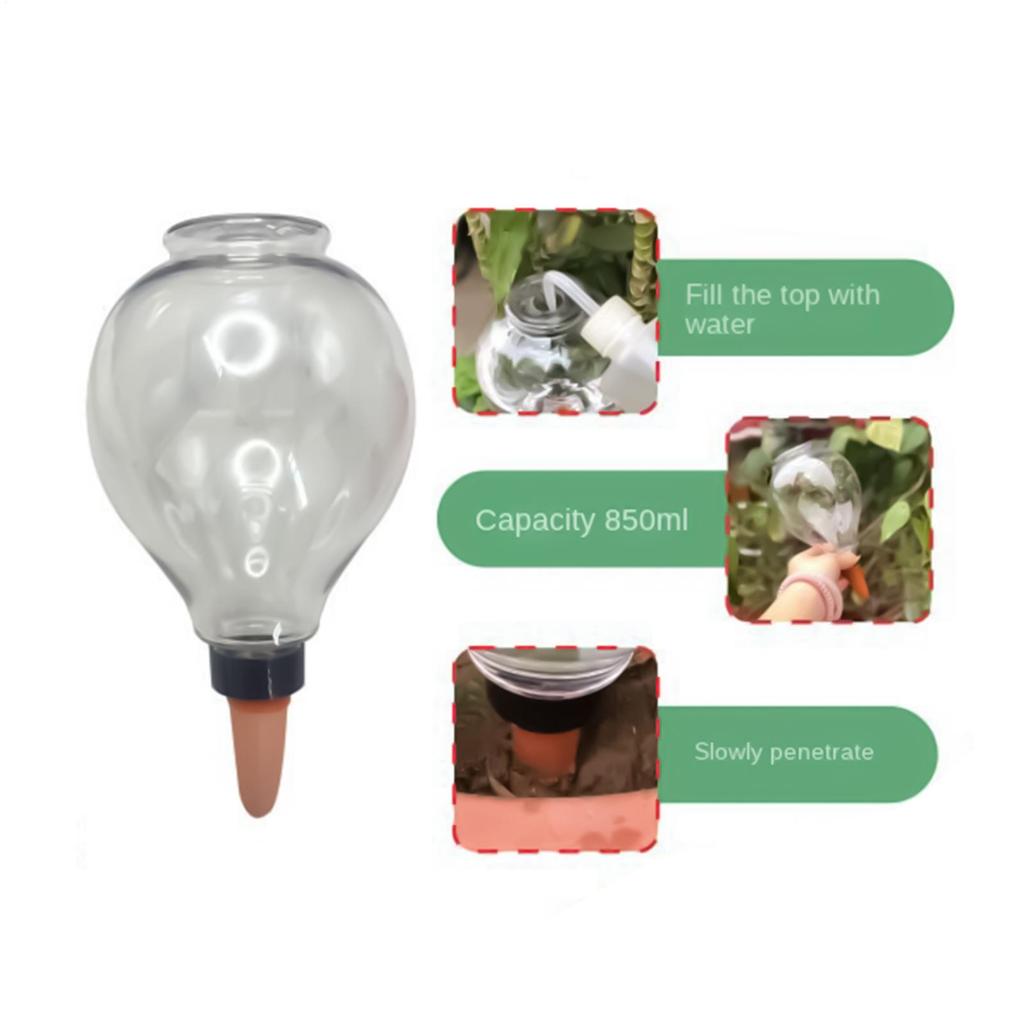850ml Self Watering Water Ball Slow Release Irrigation Spikes Plastic Watering Bulbs For Indoor Garden Yard Backyard Plants