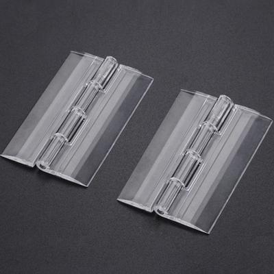 2Pcs New Transparent Plastic Folding Hinge Acrylic Foldable Door Hinges Clear ABS Furniture Hardware Cabinet Door