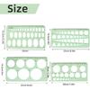 4PCS Circle Template, Plastic Circle and Oval Measuring Templates, Formwork Drawings Templates (Clear Green)