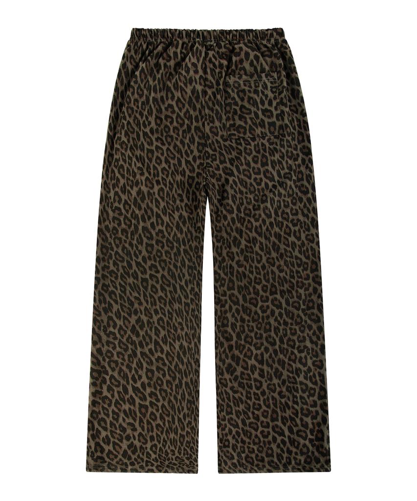 ROCKCAKE Leopard Wide 2Way Jogger - Brown