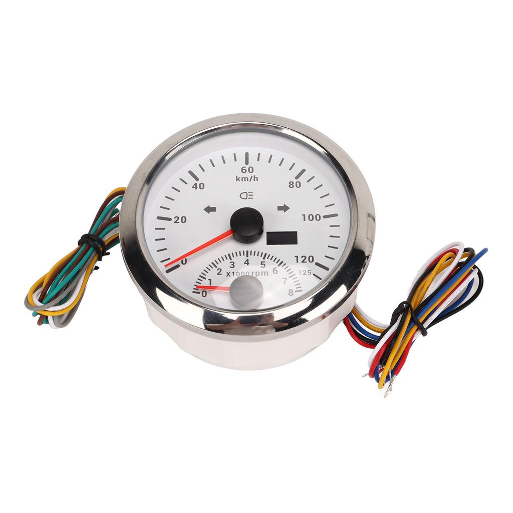 GPS Speedometer with Tachometer 8000 RPM 85mm 3 3 8 In GPS Speedometer with Indiction Light for Marine ATV Vehicle