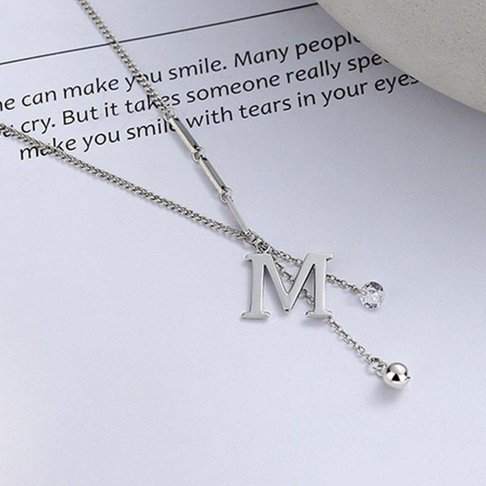 925 Sterling Silver Drop Necklace N301 Necklace Gift (Wfgi8Ff)