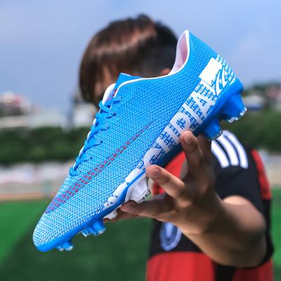 Autumn New Printed Hard-soled Men's and Women's Long and Short Nail Shoes Low-top Fashion Football Shoes Grass Training Shoes