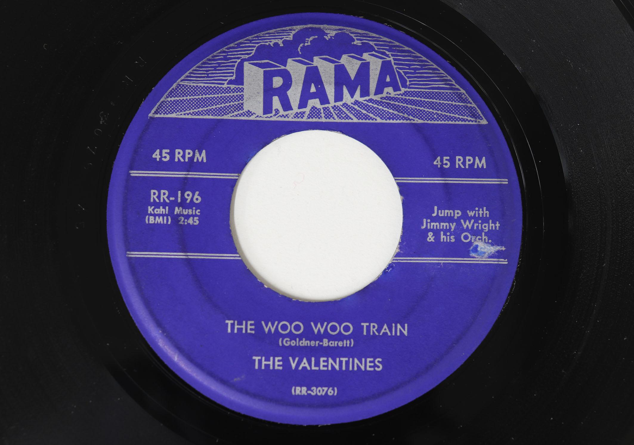 

7inch Record VALENTINES - Woo Woo Train / Why RR196 RAMA 1955 US Blues Used