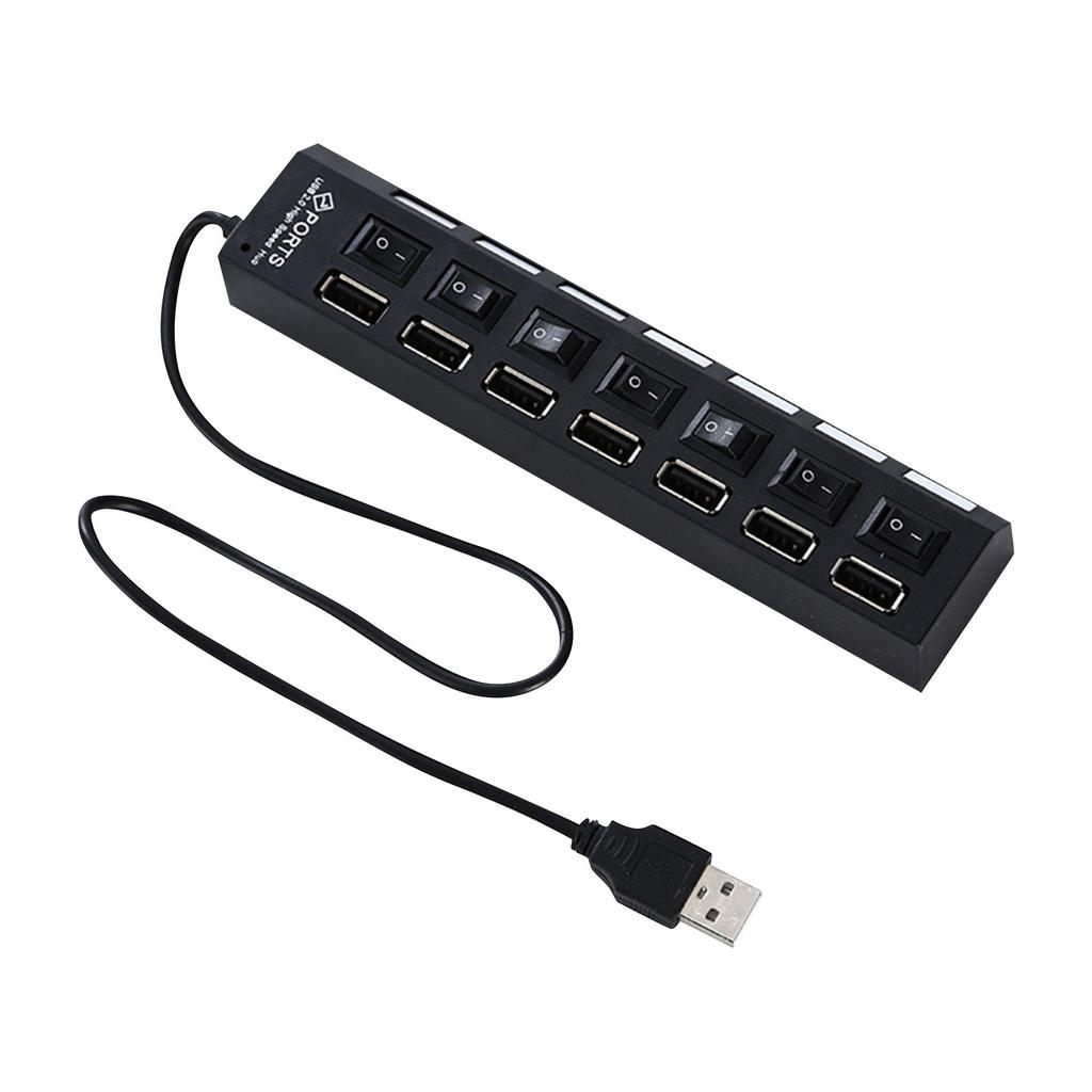 Unabhängiger 7-Port USB 2.0 1/7 Splitter High-Speed-Expansion Hub Stecker und Buchse