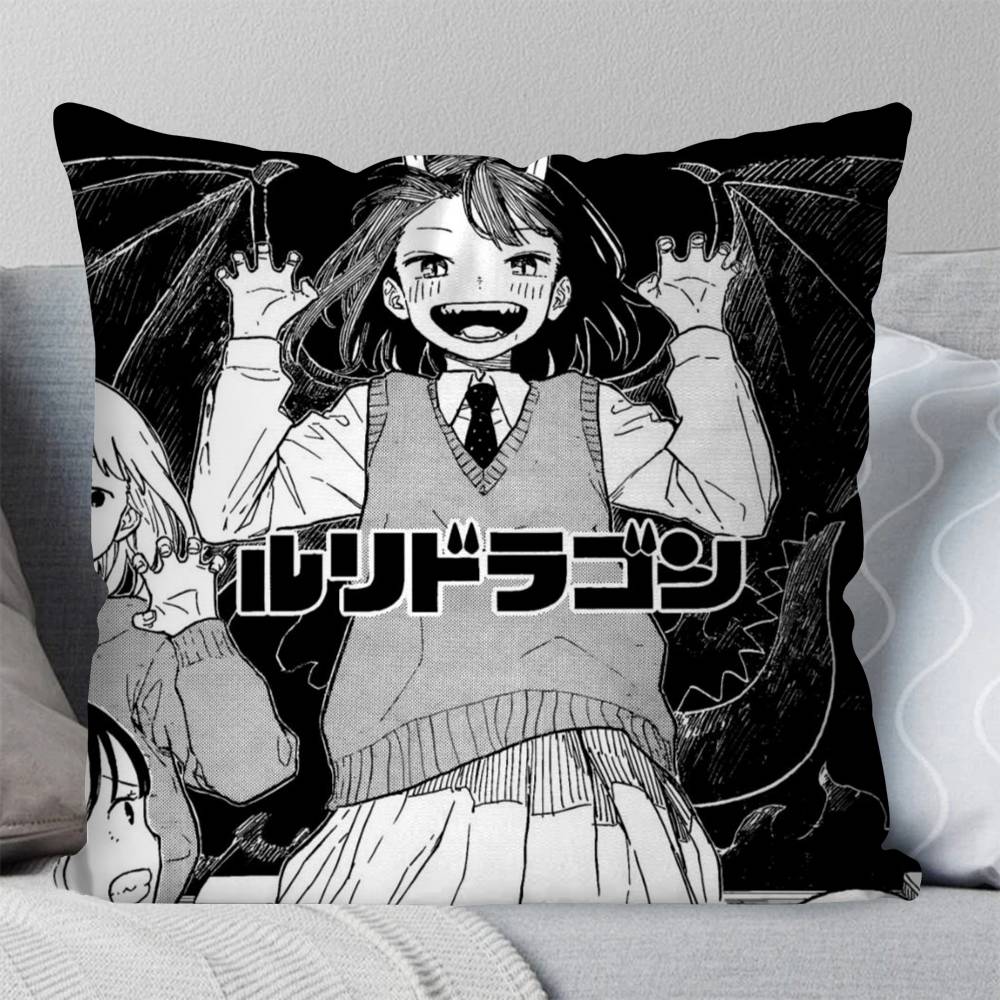 Ruri DDragon Manga Pillow Case Fashion Square Pillowcase Bedroom Sofa Room Ins Decoration Leisure