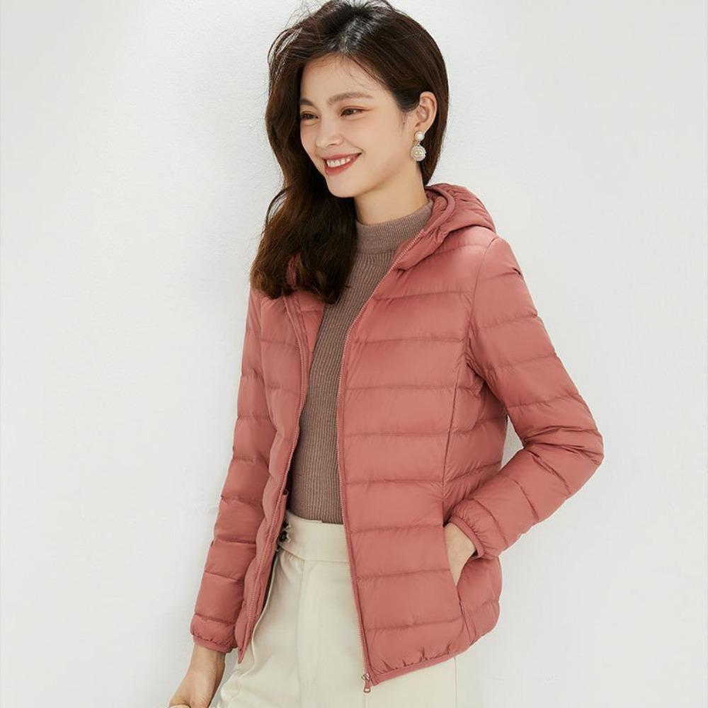 Women's Hooded Long Sleeve Down Jacket Regular Fit Commuter Style Puffer Coat