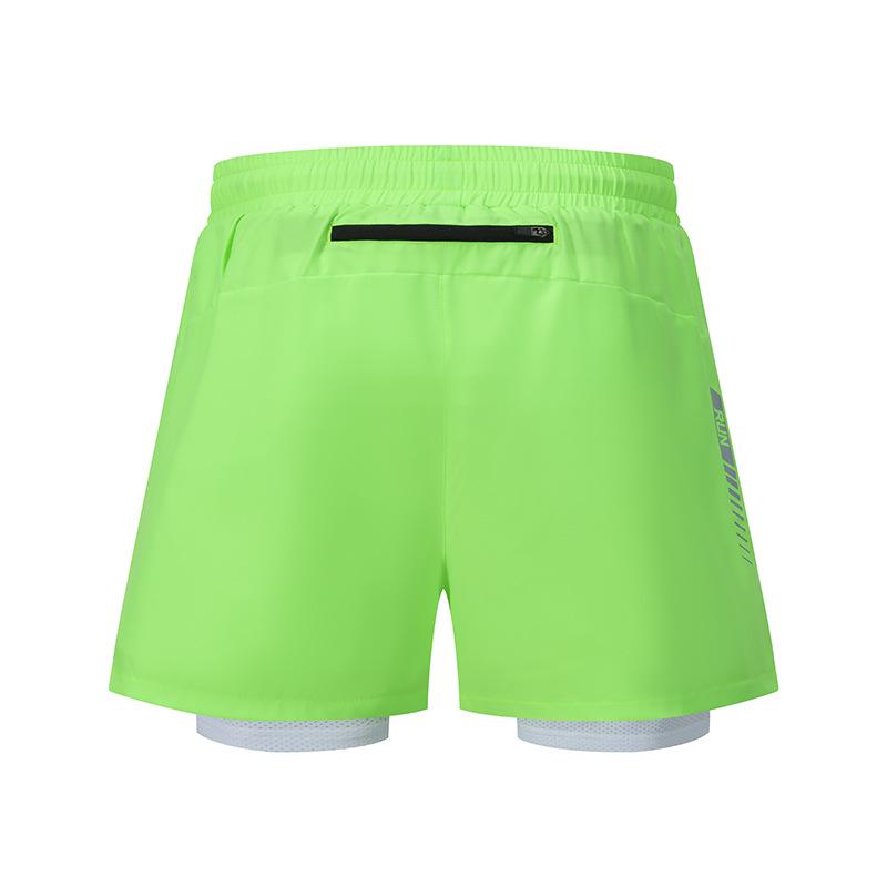

Men s Double Layer Running & Basketball Shorts - 5-Point Fitness Pants 4XL