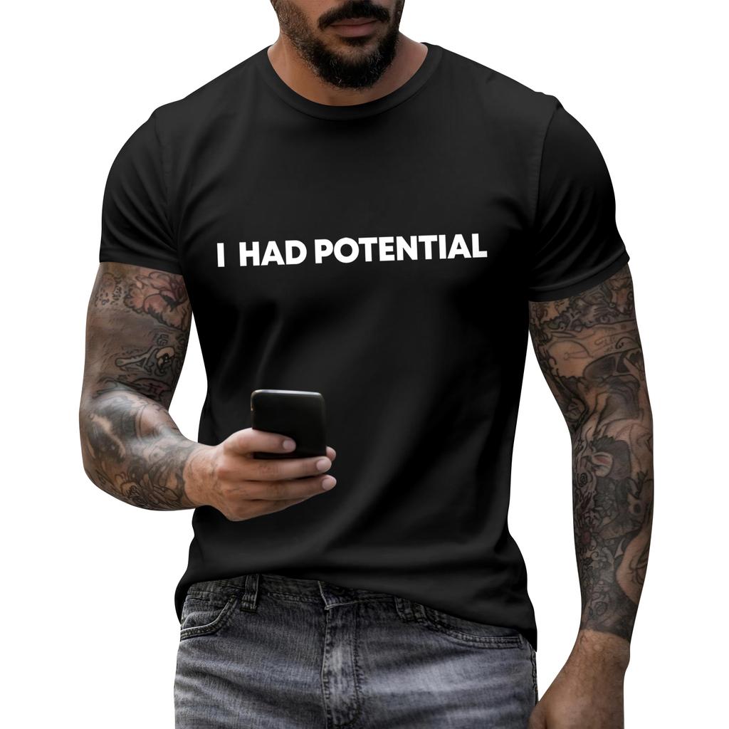 Men's Casual Letter Print Short-Sleeve T-Shirt