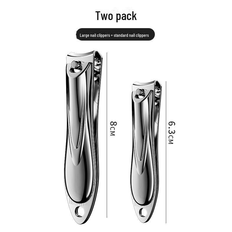 Portable Nail Clipper & Scissors Set with Rotating Leather Case - Large Anti-Splash Design