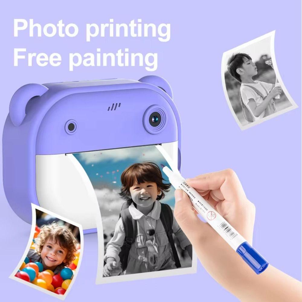 with Print Paper Thermal Print Camera 1080P HD Recording Photo Thermal Printer  Boys