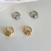 Elegant Zircon Ear Cuff Earrings - Rich Girl Style, High-End Design, Light Luxury with a Slim Waist for Fashionable Women
