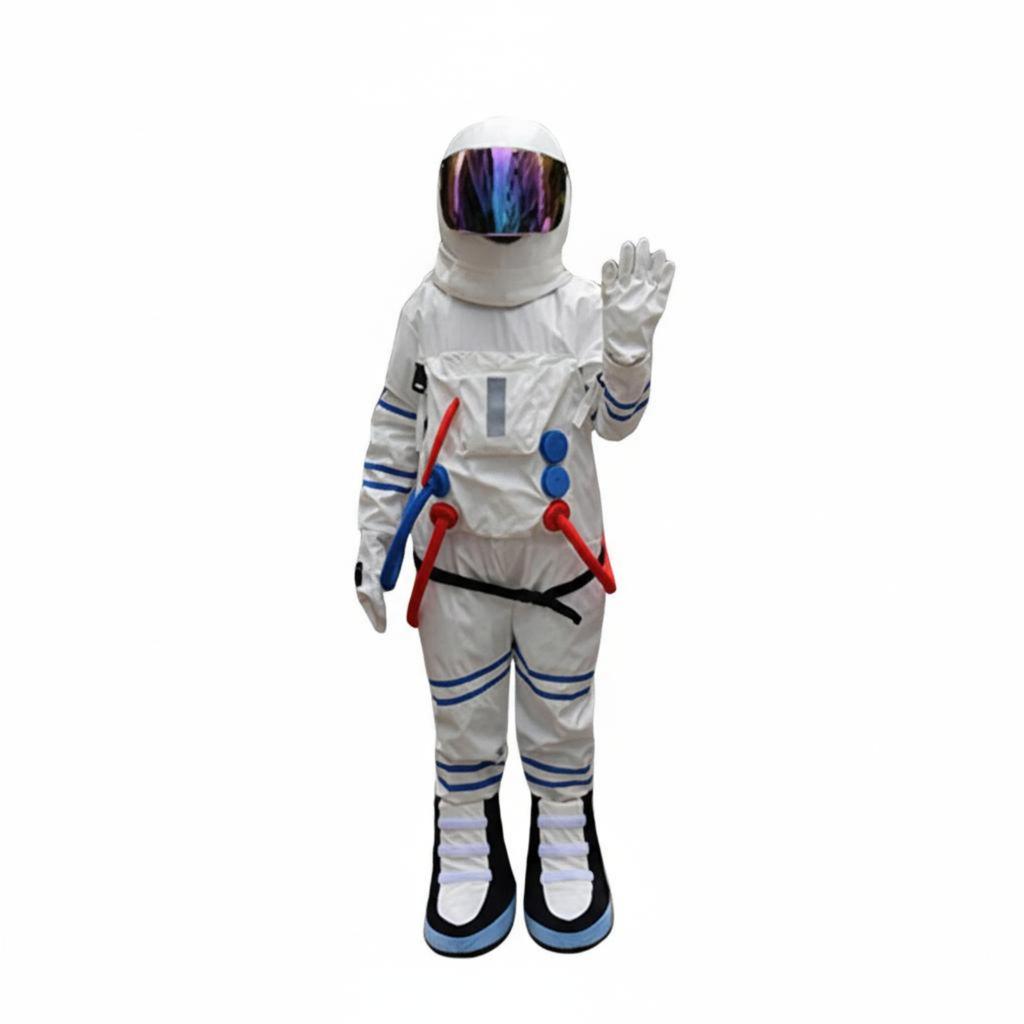 Astronaut Costume Performance Prop Full Full-Length Astronaut Suit Spacesuit Costume Front Fastener Space Explorer Jumpsuit