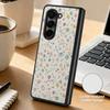 Vintage Flower Print Case For Samsung Z Fold 8 Ultra 7 6 5 Luxury Leather Skin Hard Folding Phone Cover For Galaxy Z Fold8 Fold7 Fold6