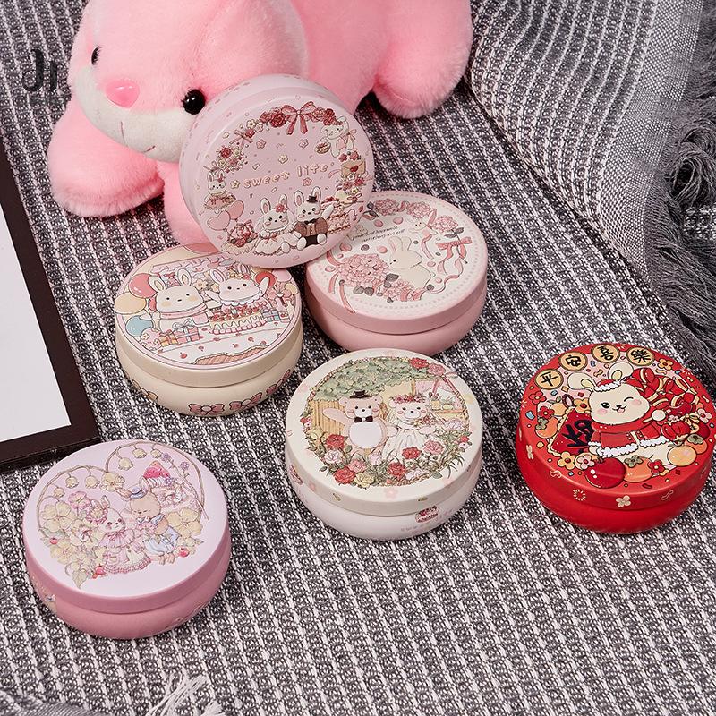Three-dimensional Pattern New Wedding Candy Box Drum Candy Box Baby 100 Days Gift Box Packing Small Round Box