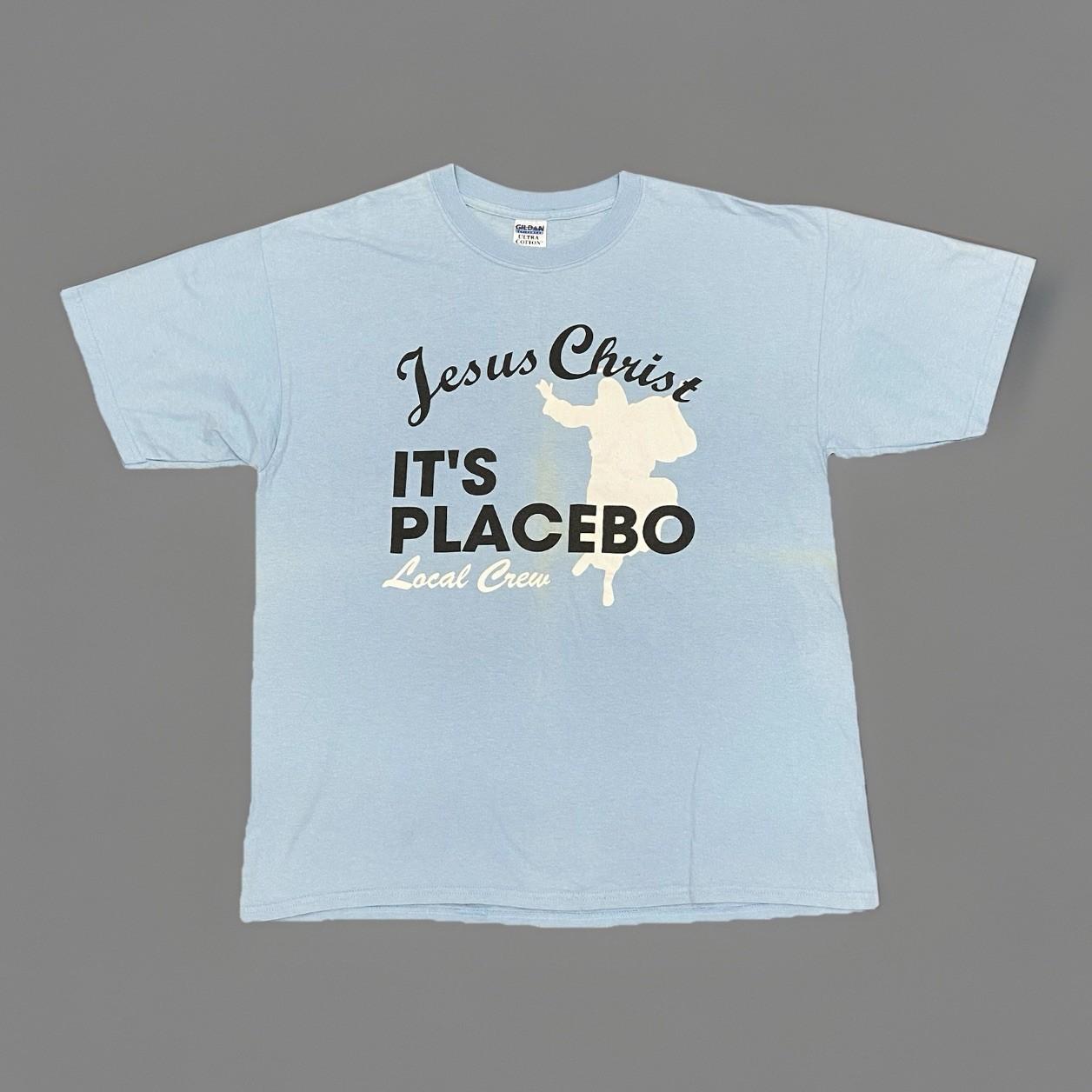 Vintage Placebo Tour T Shirt Men’s XL Crew Only Indie Rock ‘Jesus Christ’ Rare Unisex T-Shirt XXL