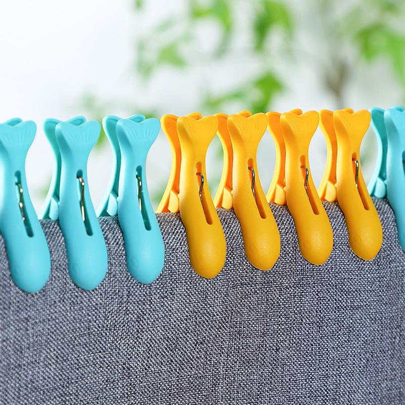 Colorful Windproof Plastic Clips: Non-Marking, Strong for Clothes & Quilts