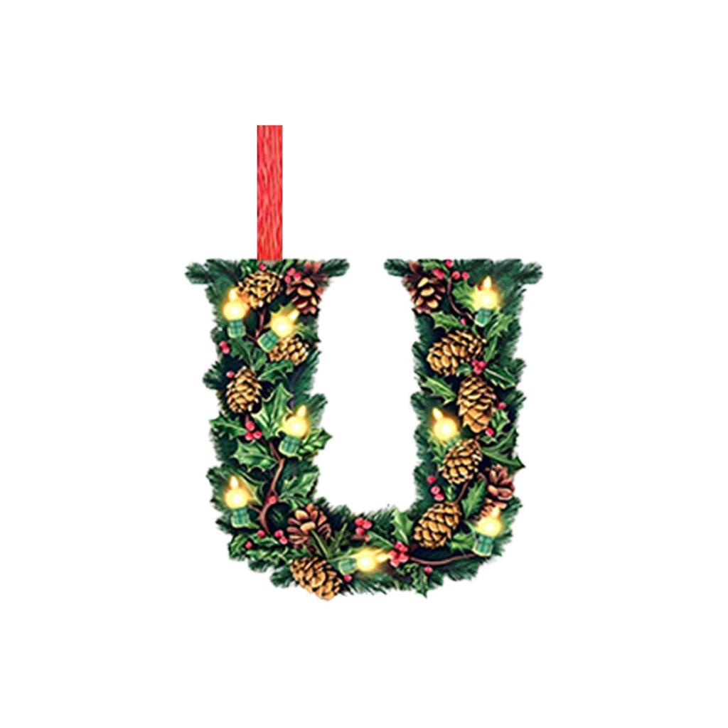 2D Christmas Decoration Pendant Christmas Tree Tag Theme Party Crafts Ornament