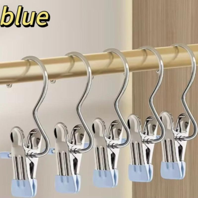 

5pcs Clip Stainless Steel Clothing Clip Multi-Purpose Boot Organizer Clothes Pins Laundry Hook Home Storage for Clothes Towel