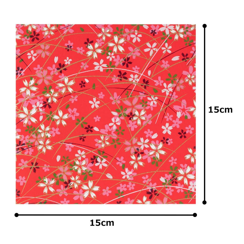 Premium Hand-Dyed Kyoto Yuzen Washi Chiyogami Paper, 15cm, 20 Assorted Designs