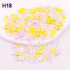 2mm-10mm Mixed Pearl & Resin AB Plated Half-Round ABS Imitation Pearl DIY Accessories