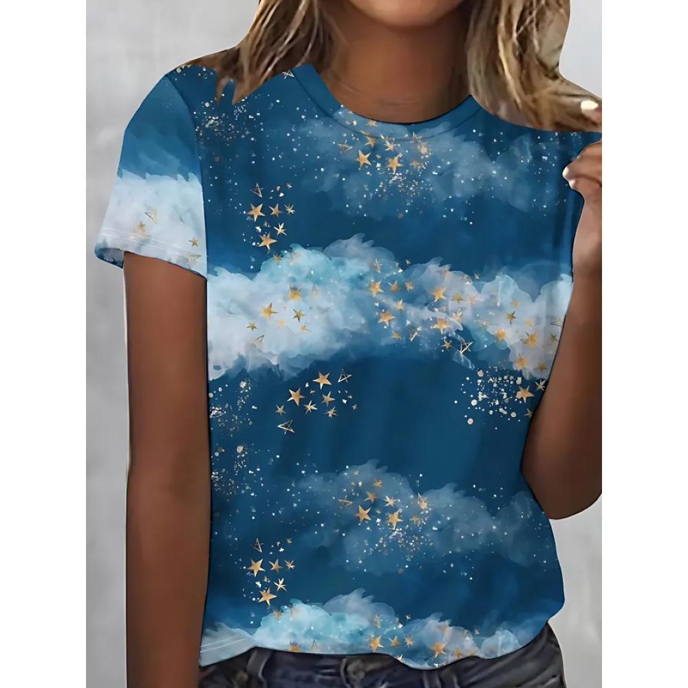 Fashion Casual Versatile Women's Top Comfortable Short Sleeve Daily Breathable T-Shirts Women’s