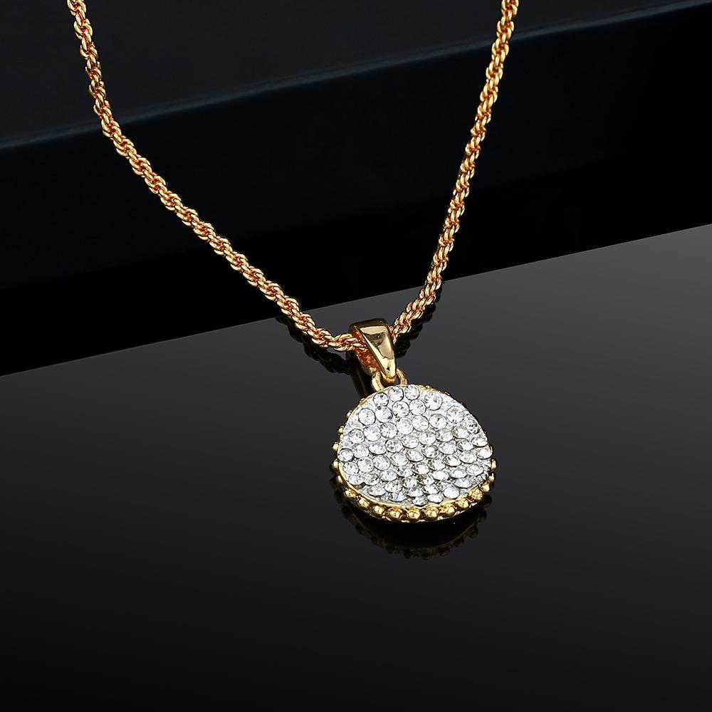 

Дизайнерская подвеска Estele Gold Plated Circle с белыми камнями для женщин