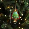 Cute Christmas Tree Hanging Ornament Fabric Santa Gingerbread Man Bell Pendant Xmas Home Decor Holiday Party Gift Accessories