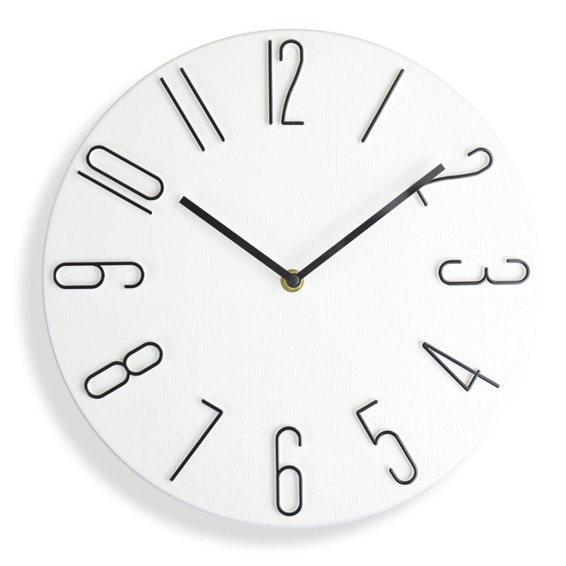 30cm Silent Quartz Wall-Mounted Clock for Living Room