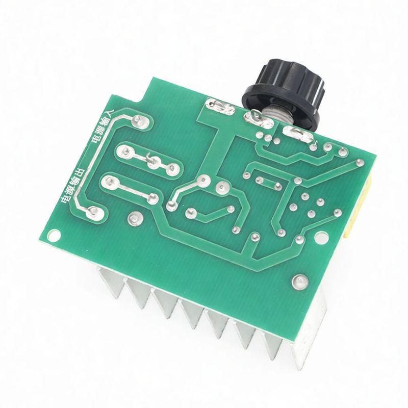 Efficient 4000W SCR Voltage Regulator Module Adjustable Dimmer Speed Controller With Fuse For Industrial Electrical