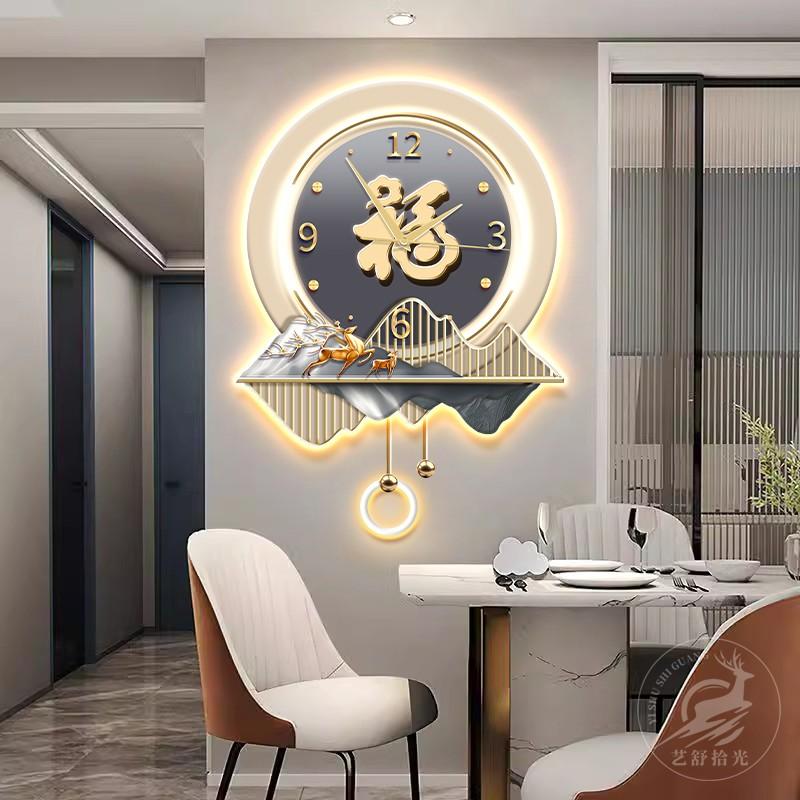 2025 New Model Entrance Hall Wall Clock Living Room High-End LED Digital Clock Watch Corridor Mural Quartz Clock Room Decoration