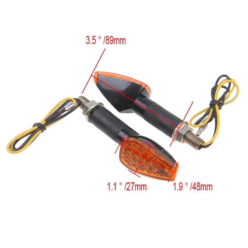 1 Pair Universal 12V Motorcycle LED Turn Signal Indicator Lights Blinker Lamp for Motorbike Scooter Quad Dirt Bike