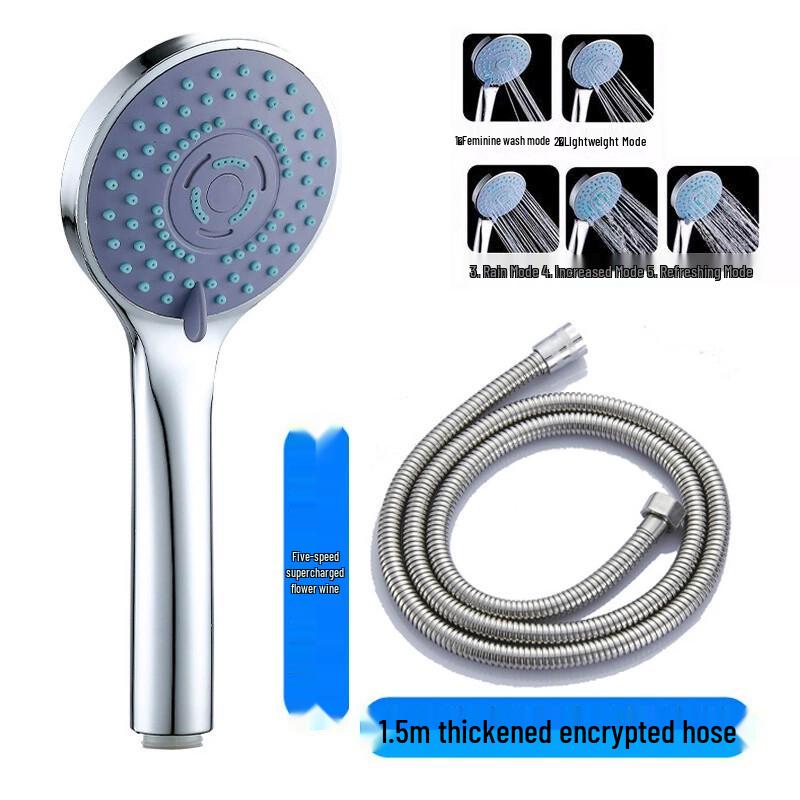 ZISIZ 5-Function Pressurized Shower Head Set