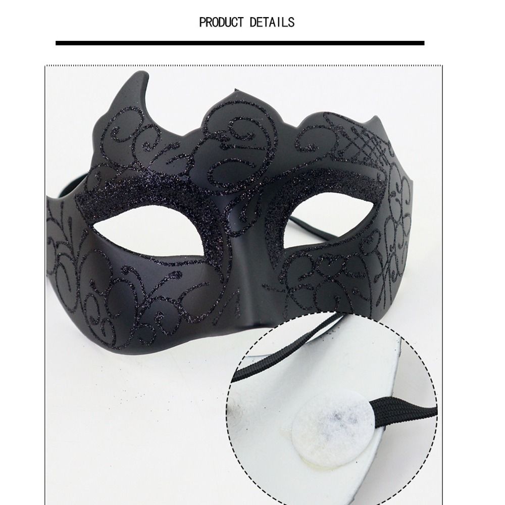 3 piece set Half Face Dance Mask Brooch Set Gentleman Party Cosplay Masquerade Prom Mask Painted Masquerade Mask Adult