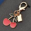 Cherry Keychain Jewelry Bag Pendant Fashionable And Exquisite Crystal Resin Cherries Car Keychain Pendant Female