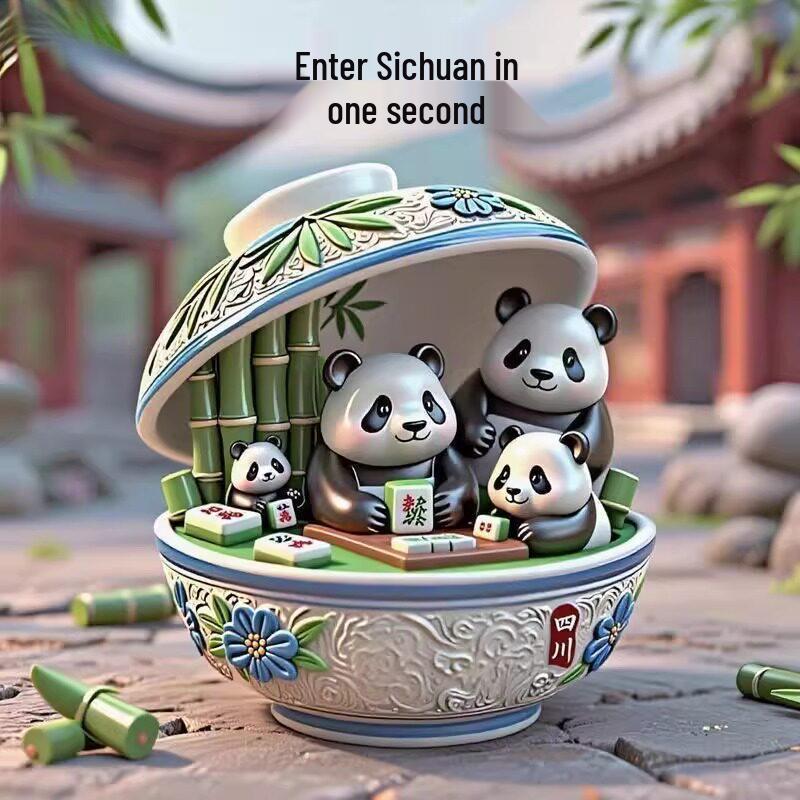 Chengdu 3D Magnetic Resin Architecture Fridge Magnet - Creative Souvenir for Friends