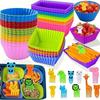 12/24 Stück Silikon-Mittagessenbox-Trennwände Bento-Mittagessenbox-Trennwände Mittagessen-Trennwände Schalenbecher Salatdressing Für Kinder Mittagessen Zubehör