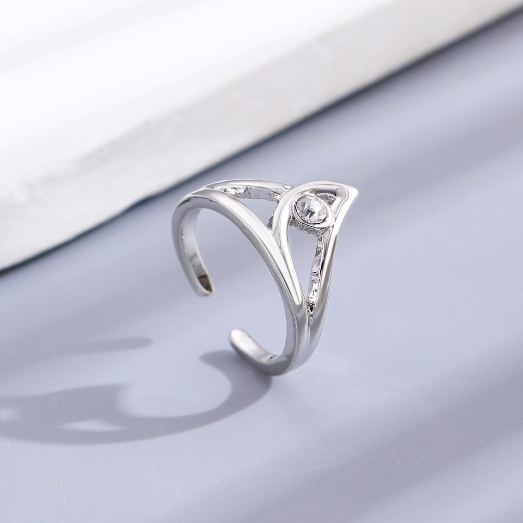 High-End Cross-Border Fashion Bow Ring for Women - European & American Style Open Index Finger Accessory