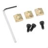 3 Pieces Guitar Locking Nut Screws Replacement Parts with Wrench for Bridge