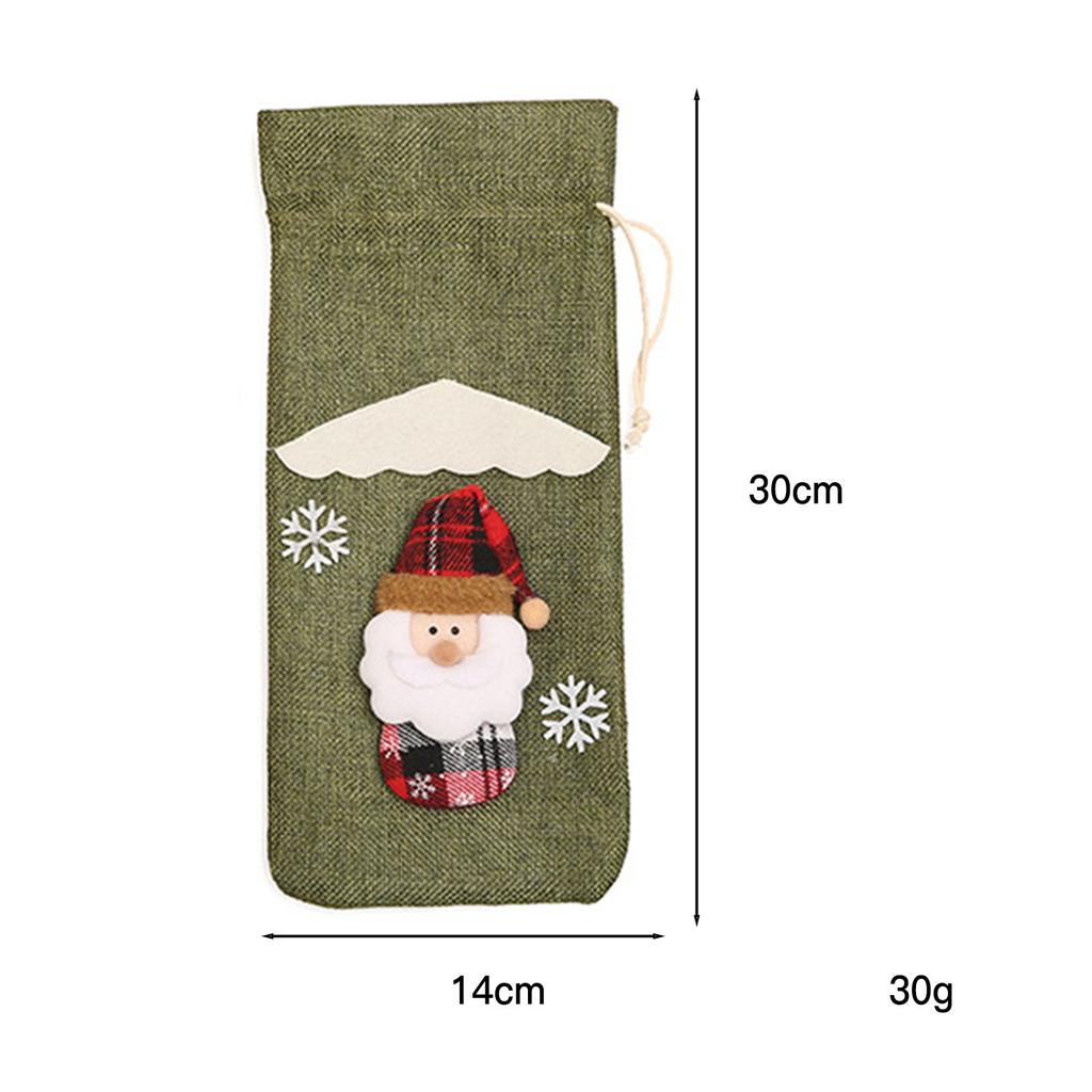 Champagne Bottle Cover Reusable holiday party Santa Claus Snowman Elk Xmas Ornaments Merry Christma Dinner Table Decor