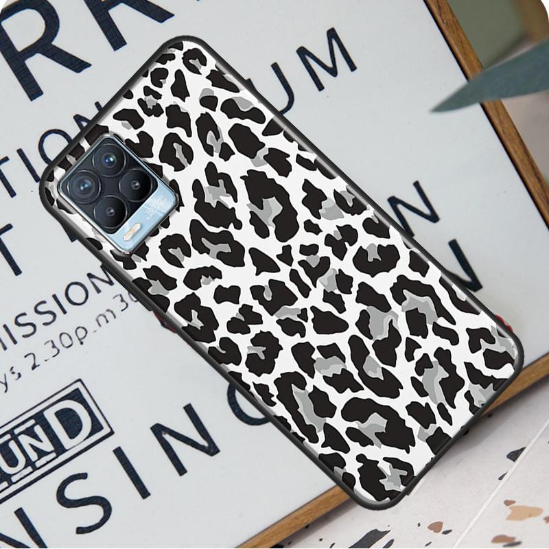 Leopard Print Black Cheetah Pattern For OnePlus 9 Pro 8T 9R Nord 2 Phone Case For Realme 6 7 8 Pro 8i GT Master GT Neo 2 C21